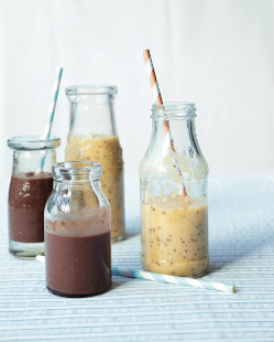 A photo of some smoothies and drinks